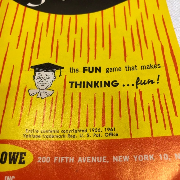 Vintage Yahtzee Game 1956, 1960 The Greeting Company Complete But No Orig Pencil - Picture 8 of 15